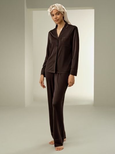 Seidenschlafmütze mit Schleifendesign