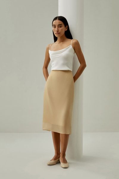 Seidenrock in A-Linie