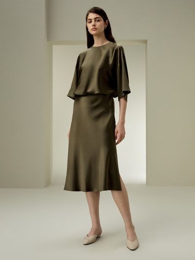 Double-Faced Seide Midirock