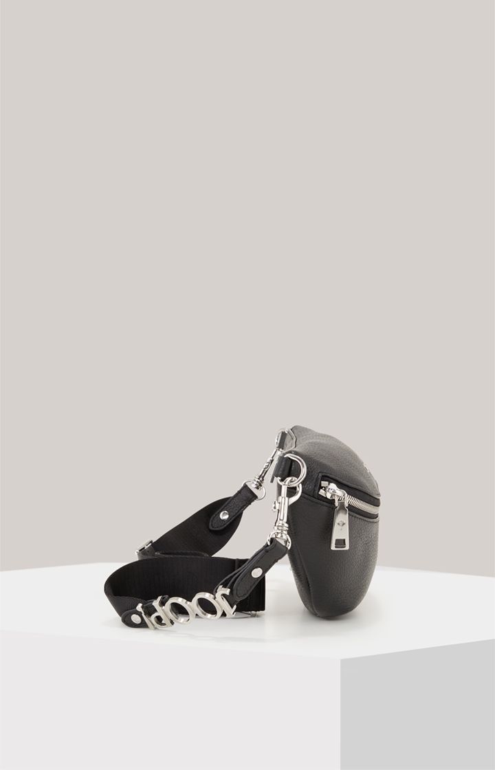 Joop! Vivace Isabella schwarze Leder Schultertasche Crossbody Gürteltasche