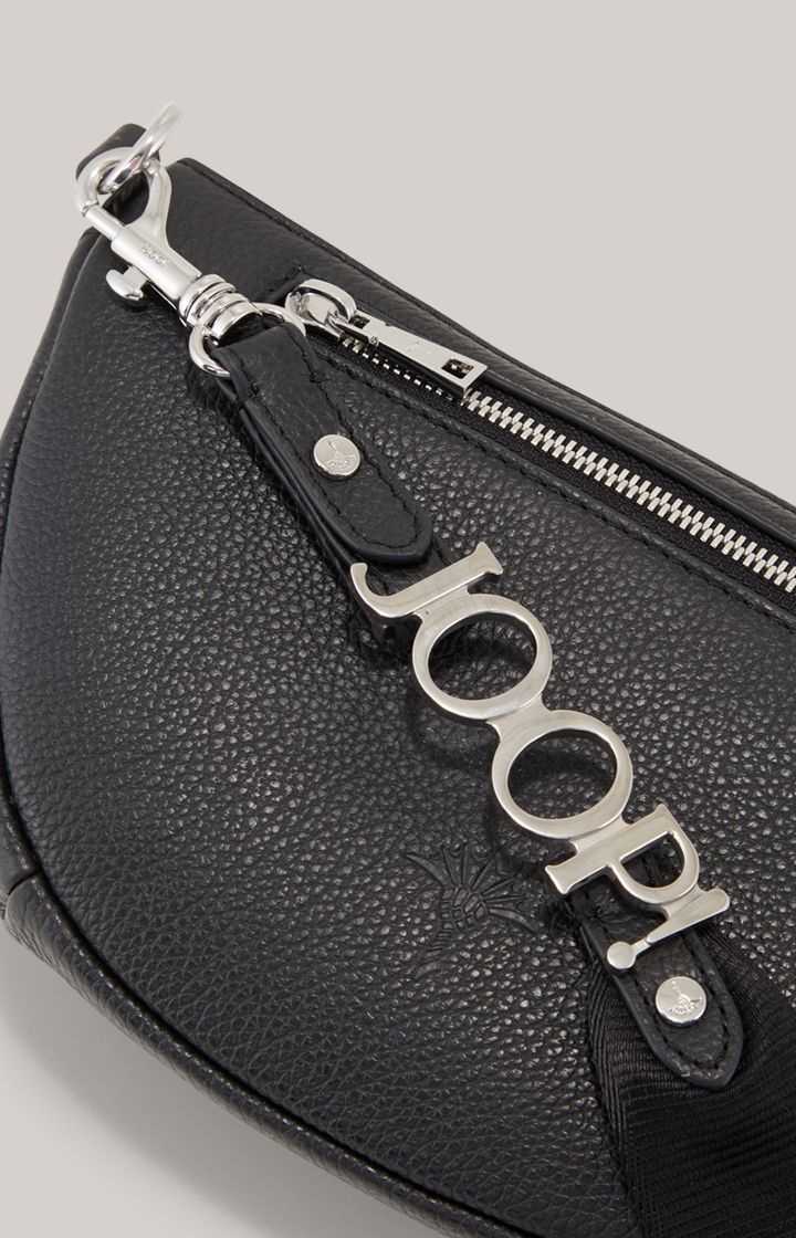 Joop! Vivace Isabella schwarze Leder Schultertasche Crossbody Gürteltasche