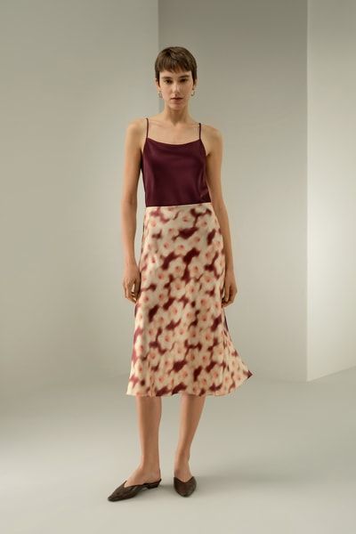 Narzissen-Midirock aus Liberty-Stoff