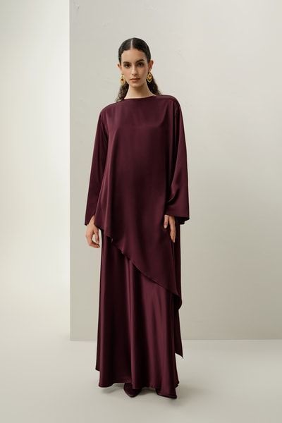 Luxuriöser Stretch-Seiden-Charmeuse A-Linien-Maxirock | Maschinenwaschbar