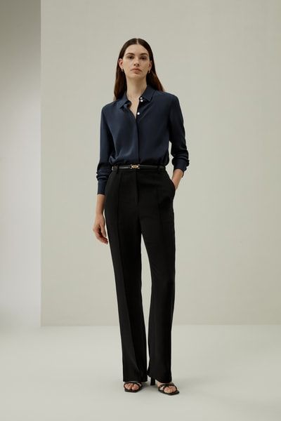 Anmutige Button-Up Seidenbluse für jeden Anlass