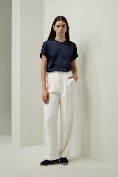 Modernes Oversize Seidentop