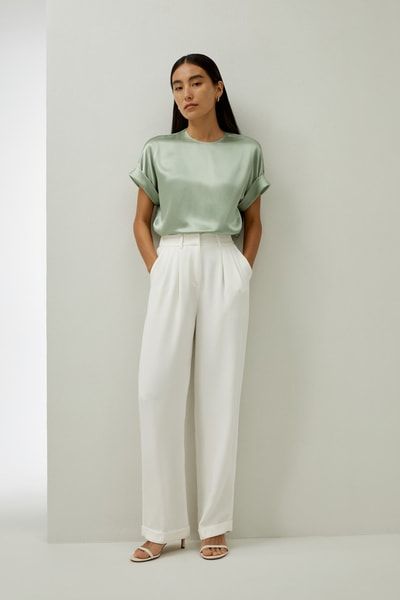 Modernes Oversize Seidentop