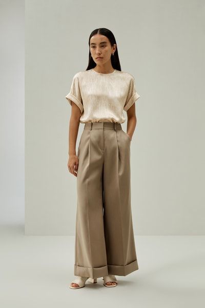 Top aus Birnensatin-Seide