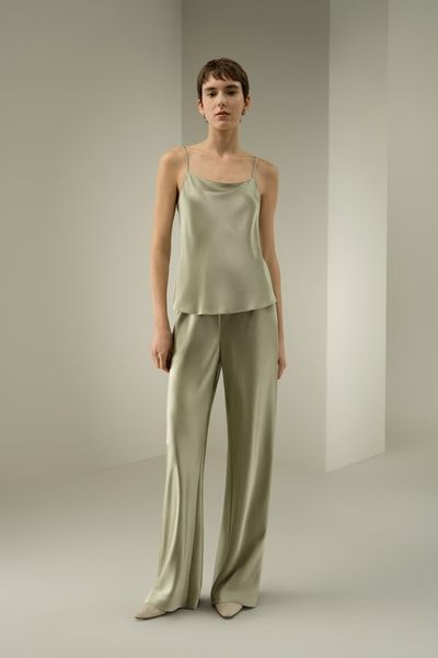 Bias-Cami aus doppelseitigem Seidencharmeuse