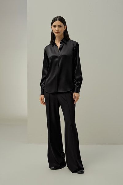 Waschbare, entspannte Seidenbluse