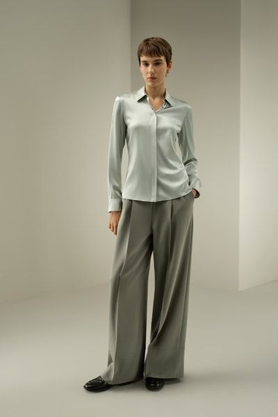 Slim Fit Seidenhemd – Stilvolle und bequeme Damenbluse