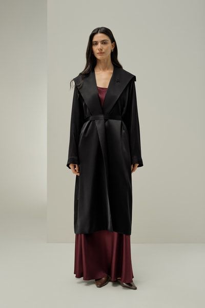 Doppelseitige Seide Mantel