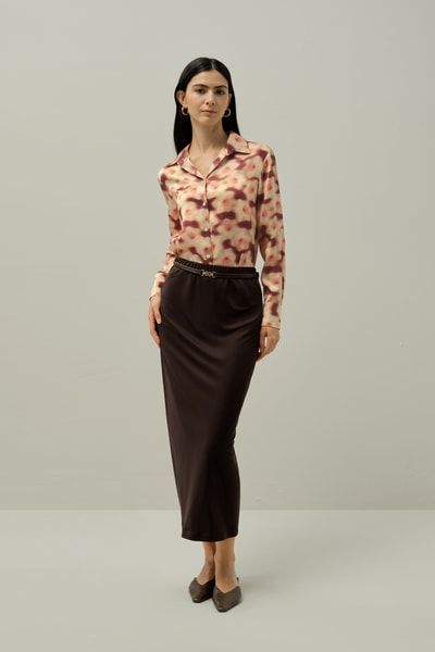 Seidenbluse mit Narzissen-Print – Hergestellt aus Liberty-Stoff