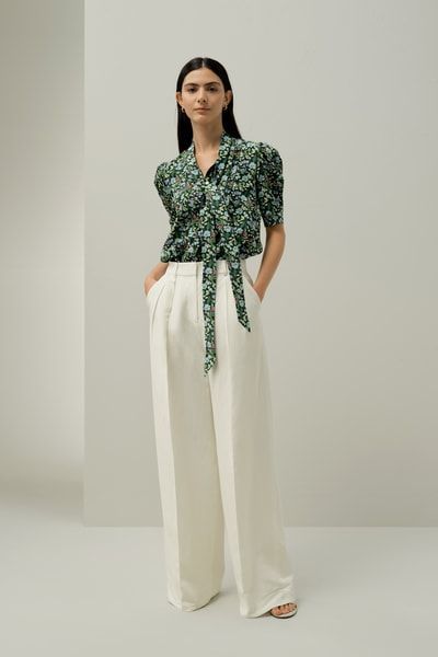 Bluse mit Puffärmeln – Hergestellt aus Liberty-Stoff