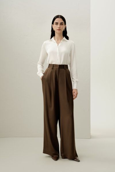 Seidenhemd mit Muschelknopf