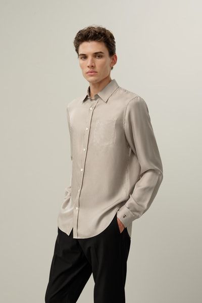 Klassisches Seidenhemd mit beidseitigem Druck | Lilysilk Luxus-Seidenhemd