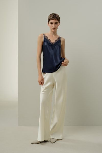 Spitzenbesetztes Seide Camisole