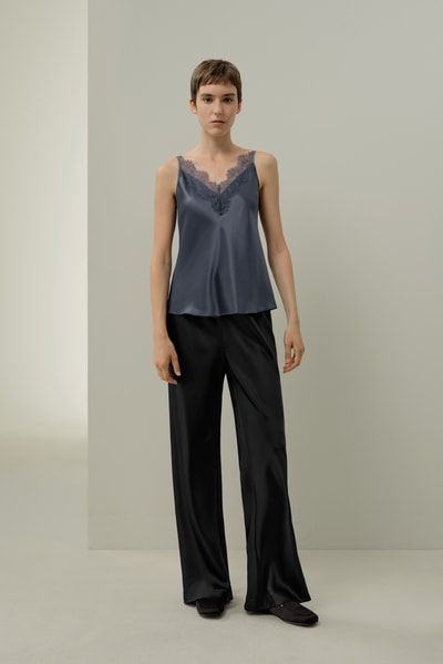 Spitzenbesetztes Seide Camisole