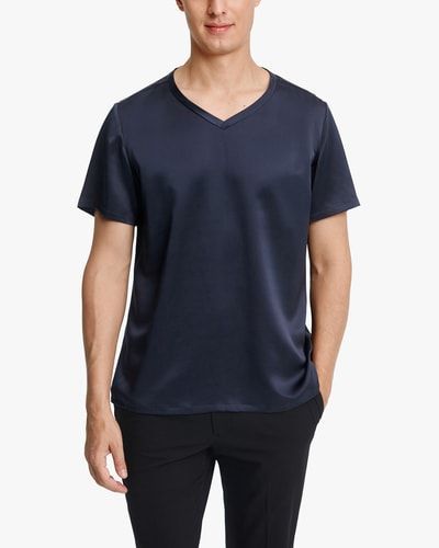 Kurzärmliges Herren T-Shirt aus Seide