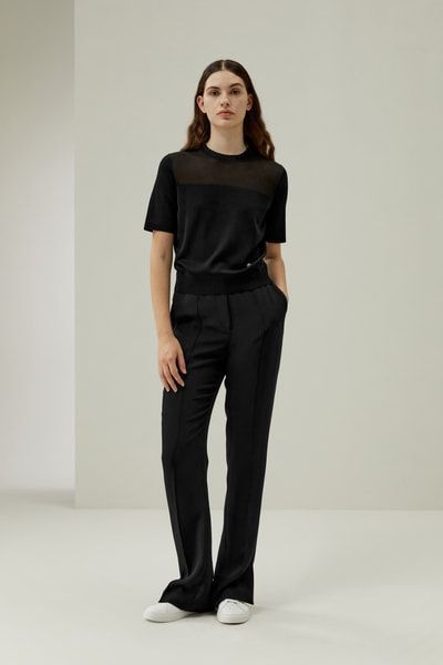 Anspruchsvolles Dual-Strick T-Shirt