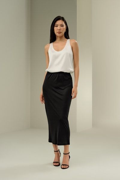 Midirock aus Seide – raffinierte Silhouette, vielseitige Passform