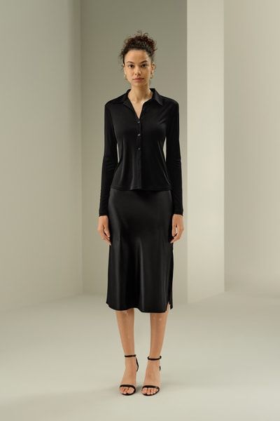 Seidenjersey Basic Slim Hemd