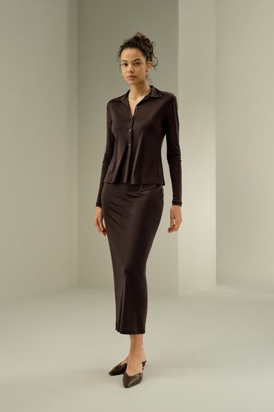 Seidenjersey Basic Slim Hemd