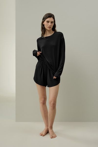 Seide Breeze Jersey Entspanntes Lounge Top