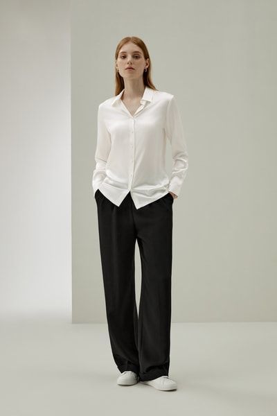 100% Reine Seiden Bluse