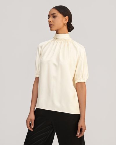 Ajuga Blusentop aus Seiden-Twill