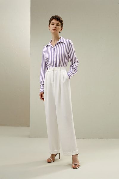 Das Seidenhemd mit Amalfi Streifen