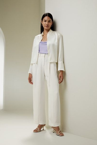 LILYSILK X NATASHA Seidenbluse mit Kordelzug