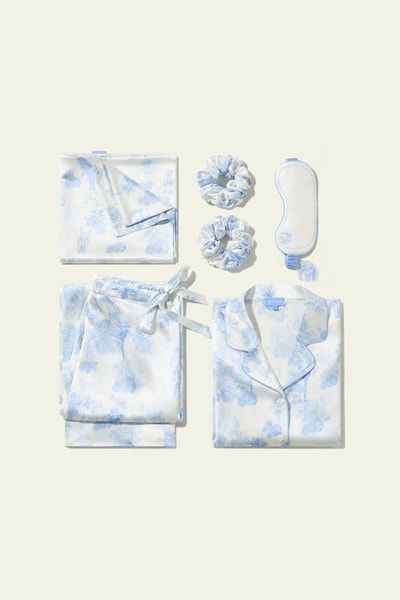 Geschenk für luxuriösen Schlaf für Mama – La Terra Seiden-Schlafset