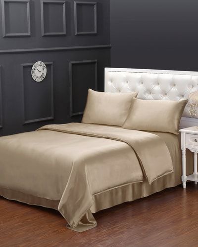 19MM 2tlg Seide Bettwäsche Set
