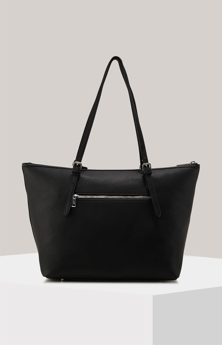 Joop! Jeans Helena Schwarze Kunstleder Shopper Tote Bag