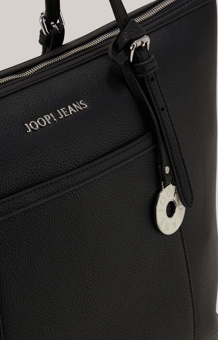 Joop! Jeans Helena Schwarze Kunstleder Shopper Tote Bag