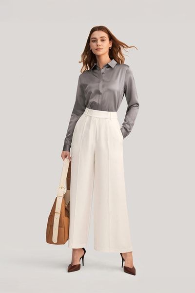 Basic Seidenhemd mit Verdeckter Knopfleiste Langarm