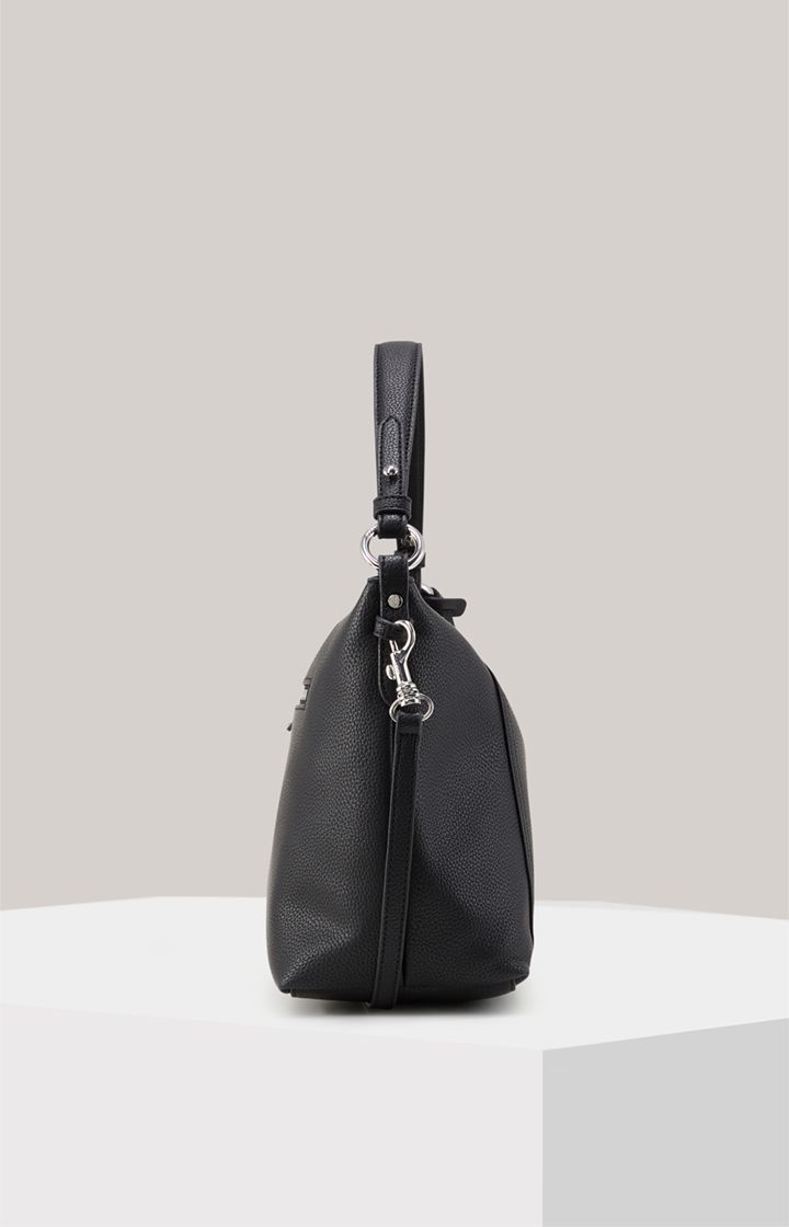 Joop! Jeans Schwarze Hobo-Tasche aus Kunstleder mit Schultergurt