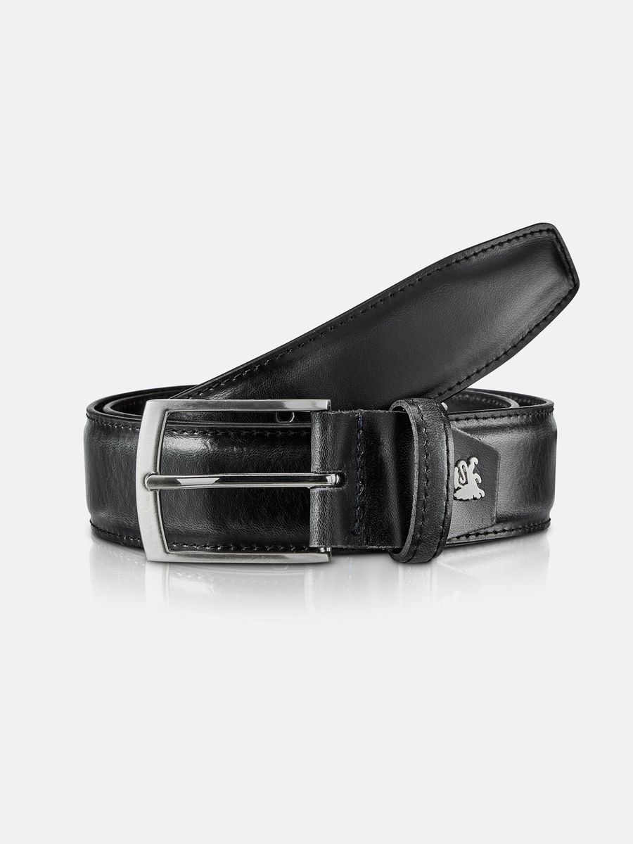Klassischer Leder City-Gürtel mit Schnalle