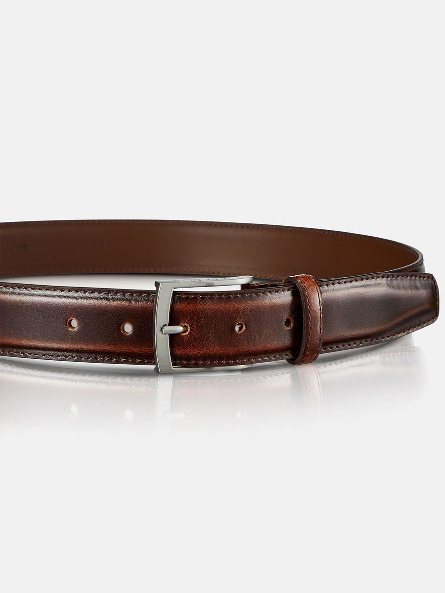 Klassischer Leder City-Gürtel mit Schnalle