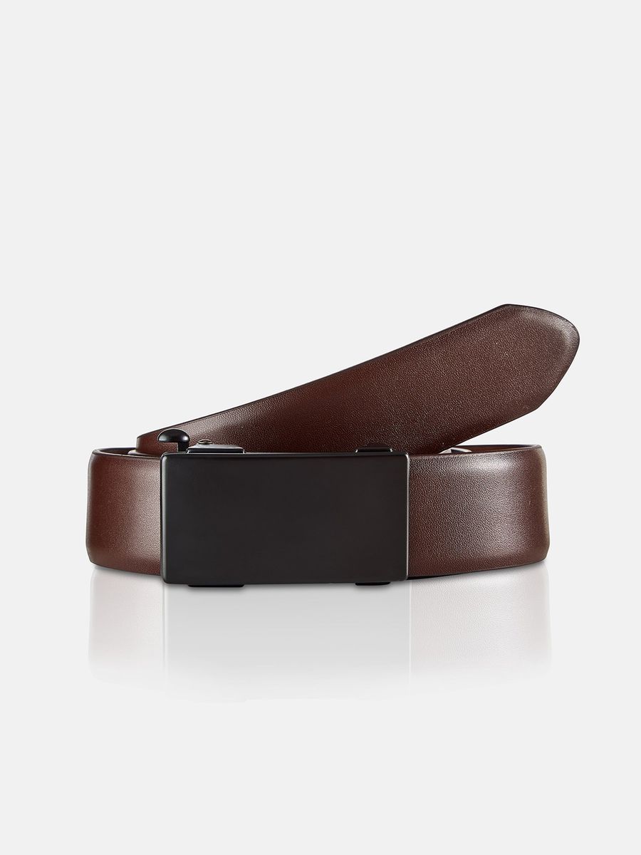 Dunkelbrauner Ledergürtel mit Schnalle