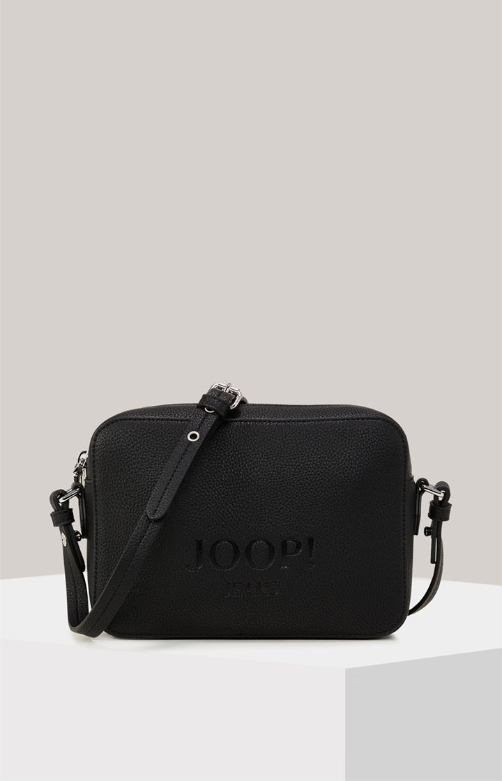 Joop! Jeans Lettera Cloe schwarze Schultertasche aus Kunstleder