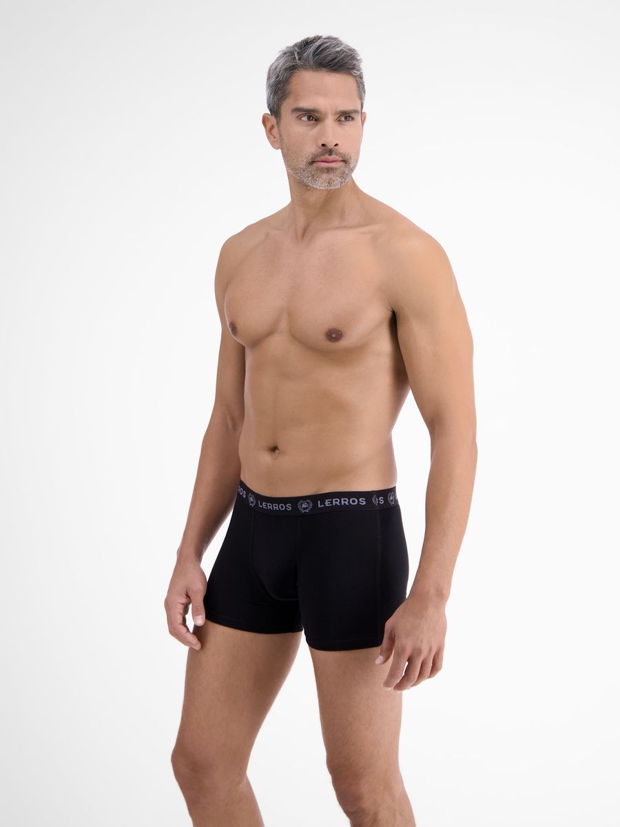 Klassische schwarze Stretch-Baumwoll-Boxershorts