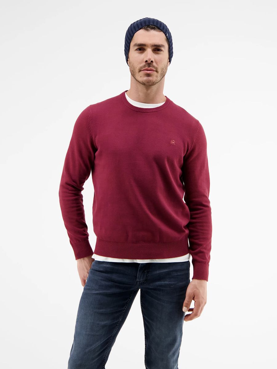 Klassischer Strickpullover mit Rundhalsausschnitt