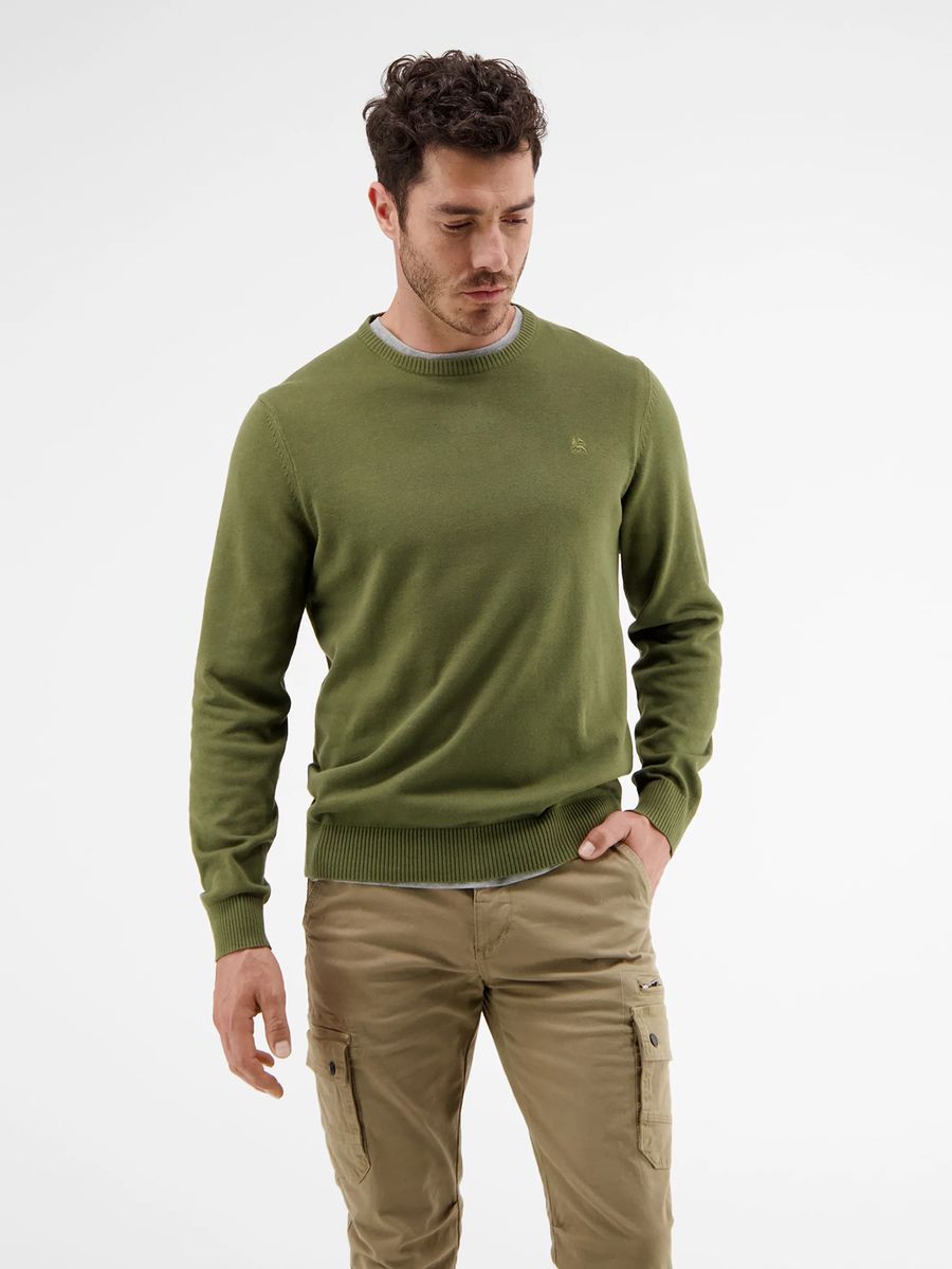 Klassischer Strickpullover mit Rundhalsausschnitt