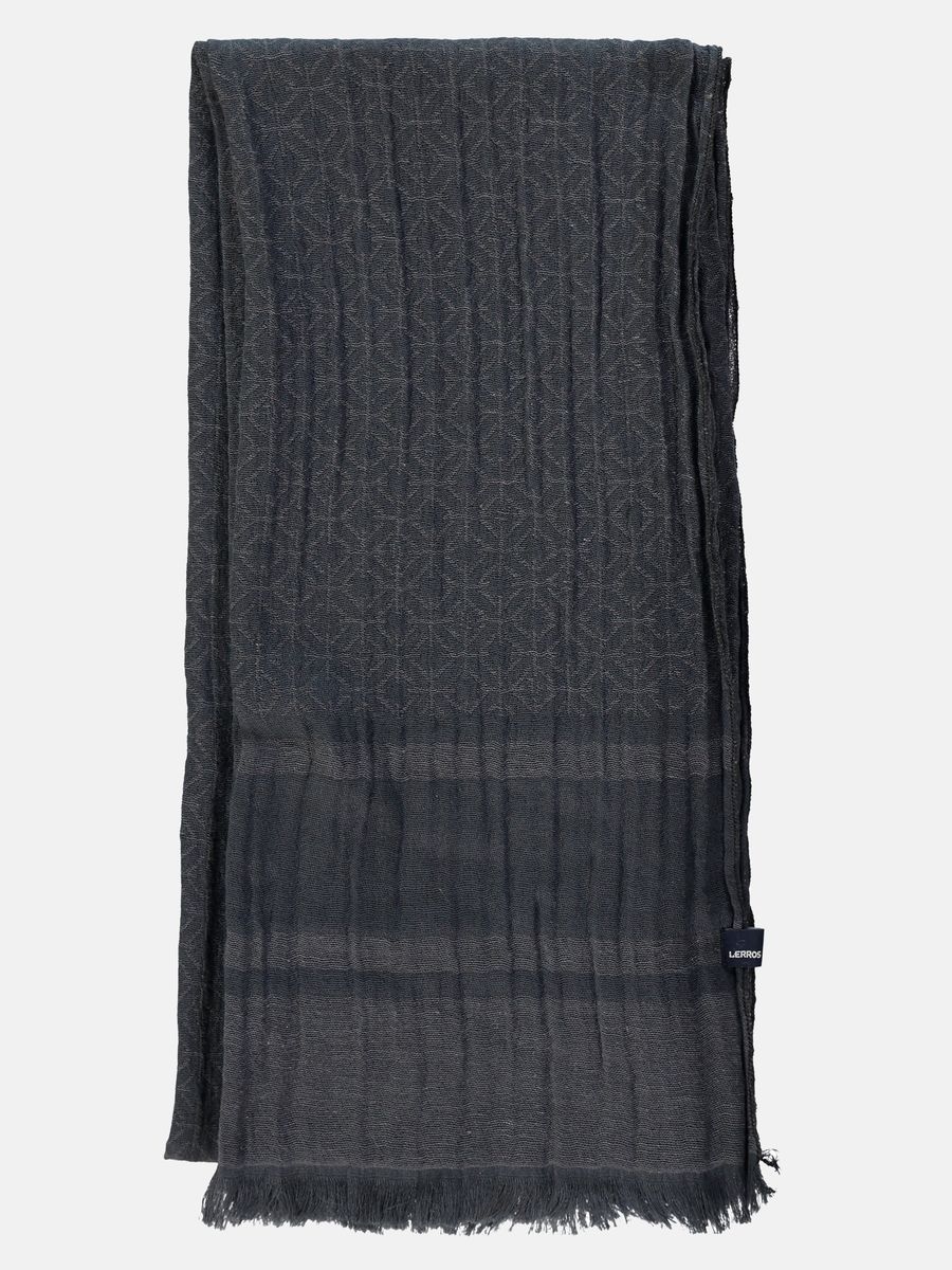 Gemusterter, leichter Schal in Marineblau