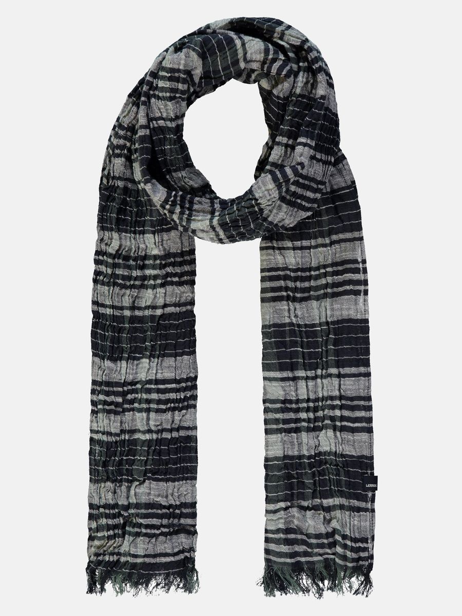 Gewebter Baumwollschal mit Streifenmuster