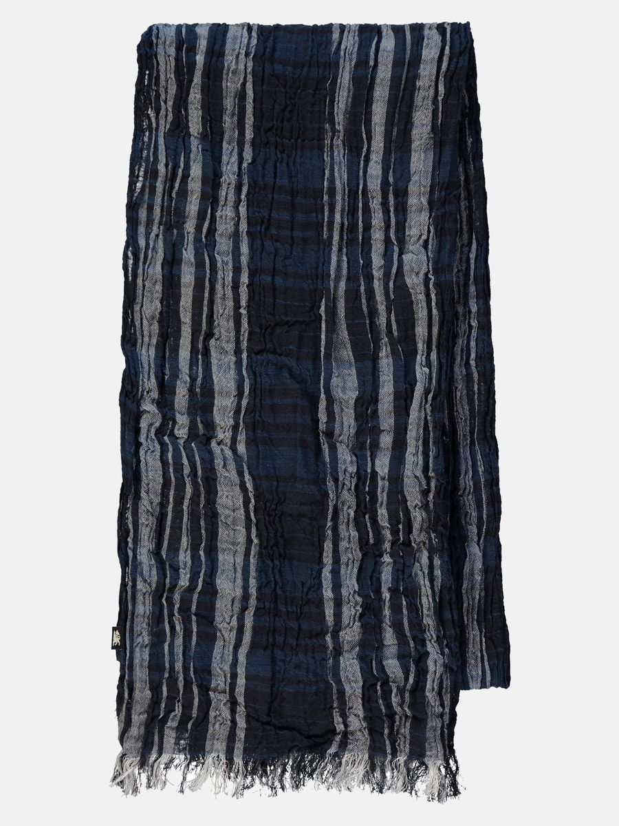 Gewebter Baumwollschal mit Streifenmuster