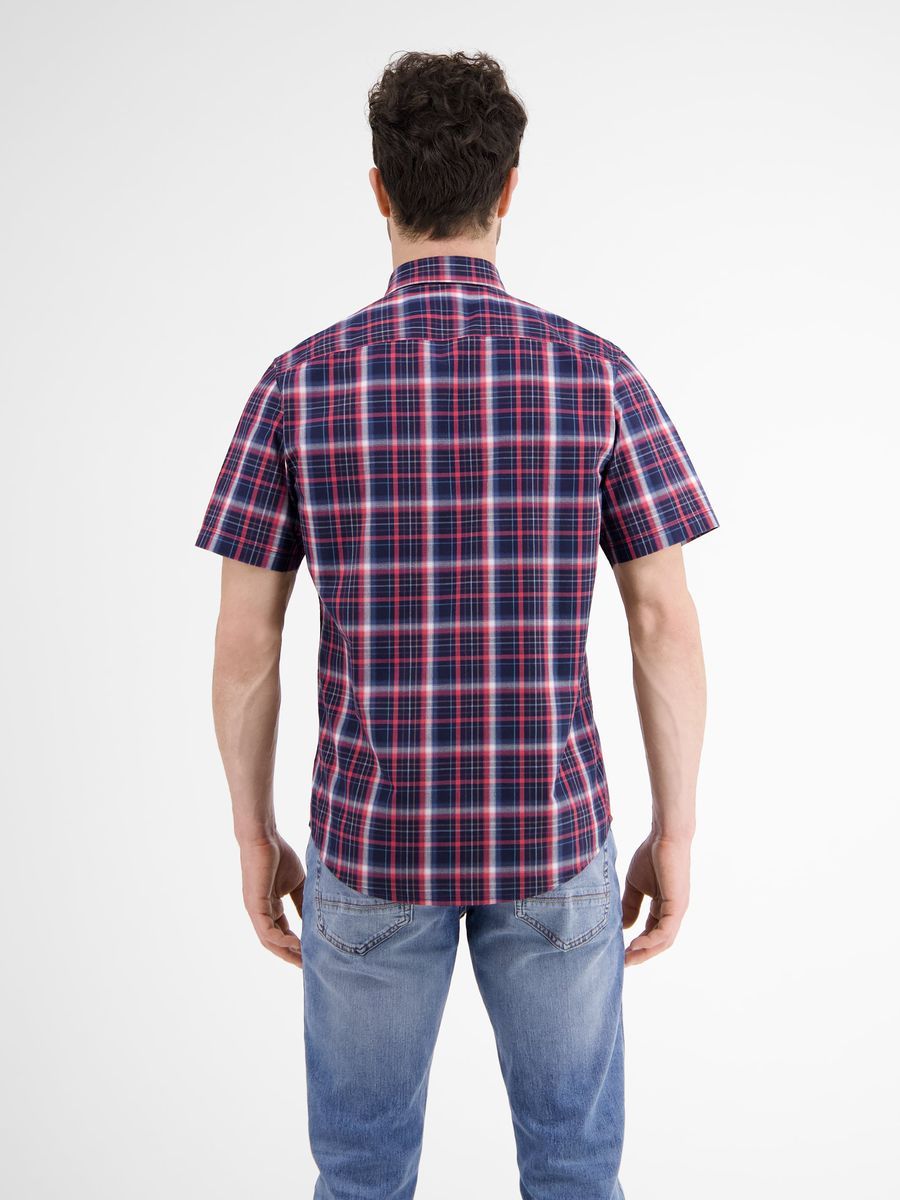 Klassisches Popeline Kurzarmhemd mit Karomuster