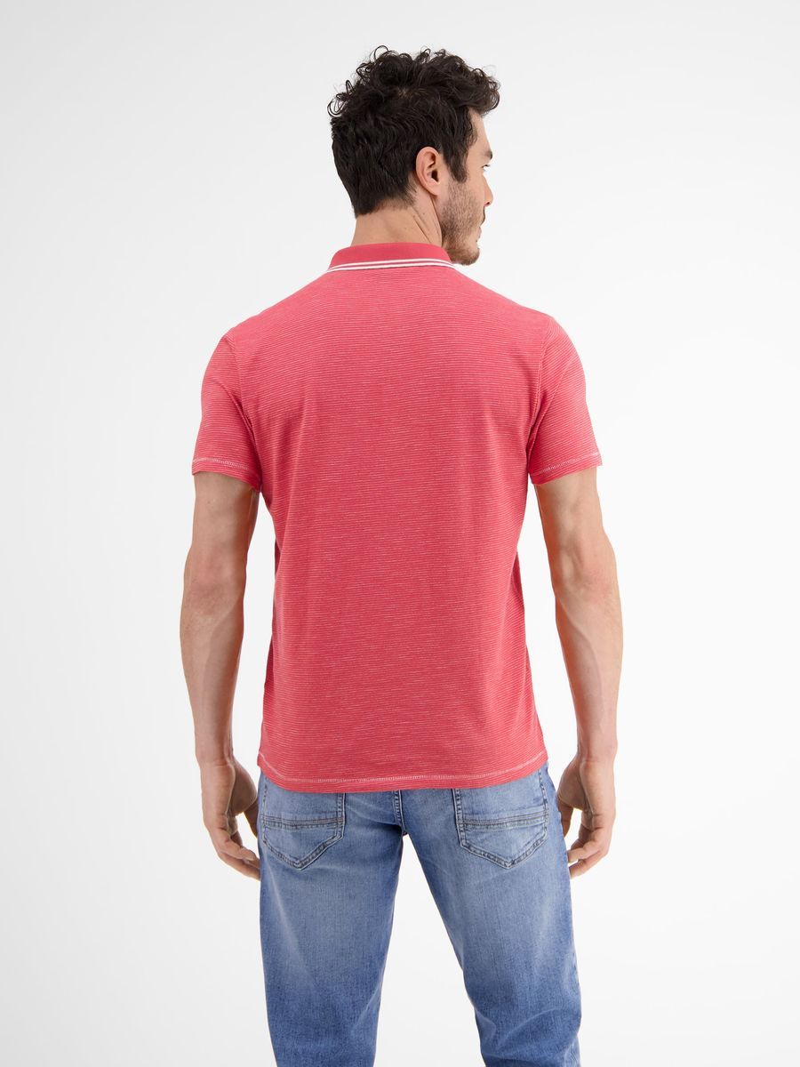 Gestreiftes Baumwoll-Poloshirt mit Tasche
