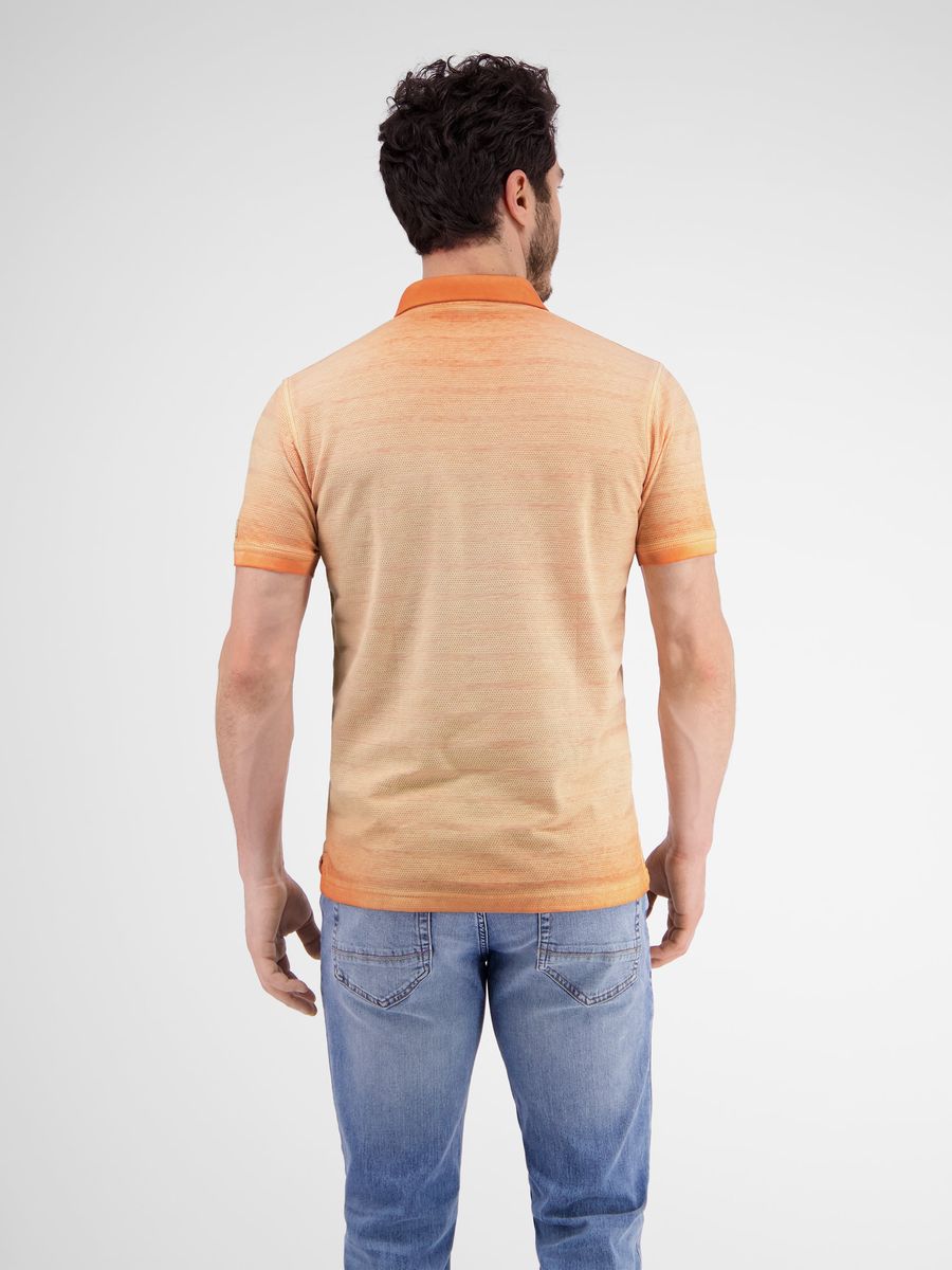 Polohemd mit Strukturstreifen aus Baumwolle